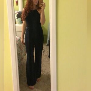 Adelyn Rae High Neck Navy Blue Jumpsuit
